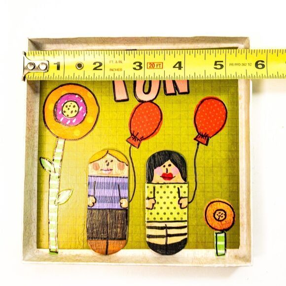 Handmade Paper Collage Art - Laugh, Happy, Fun - Picture 12 of 12